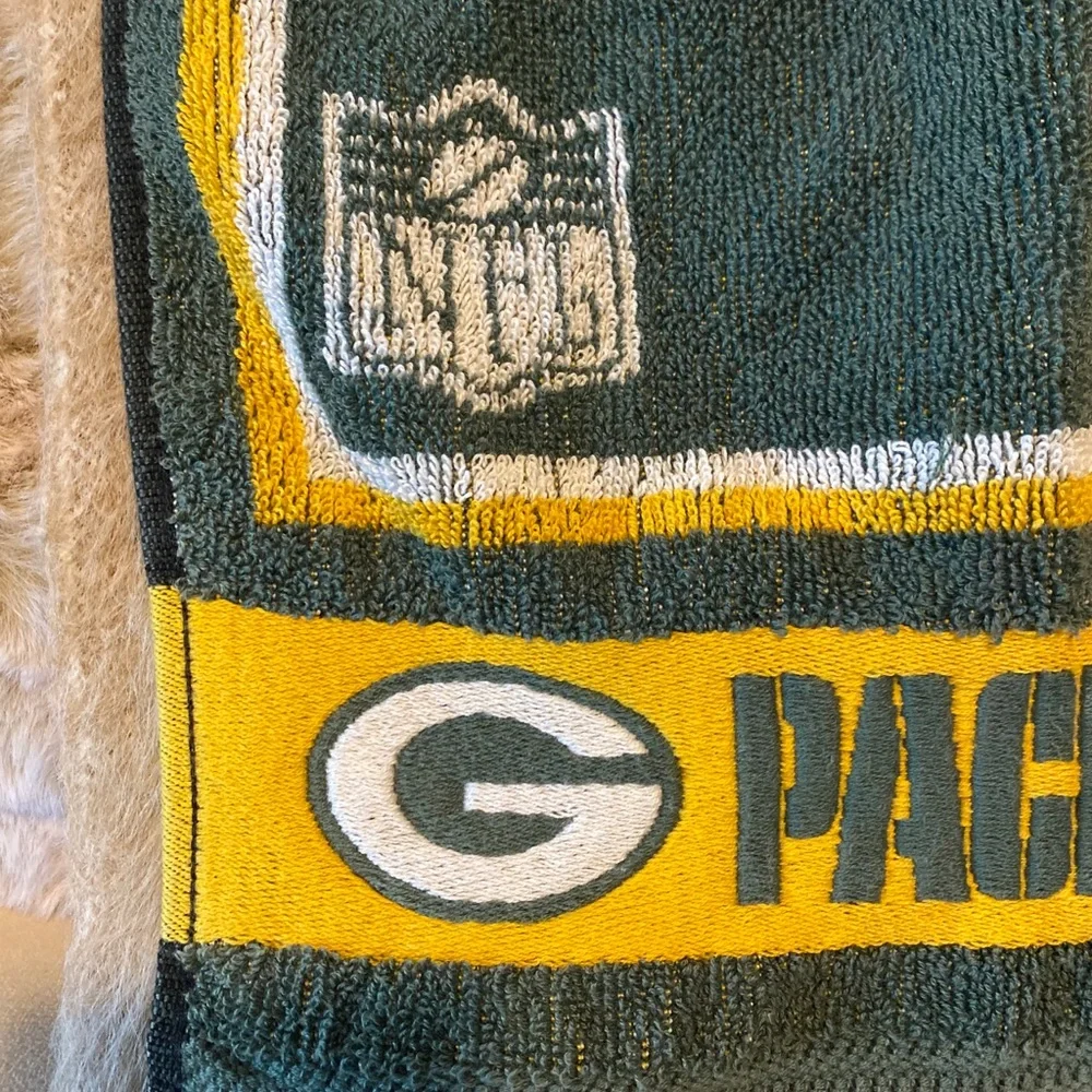 Rare Vintage NFL Green Bay Packers Kitchen Bath Hand Towel